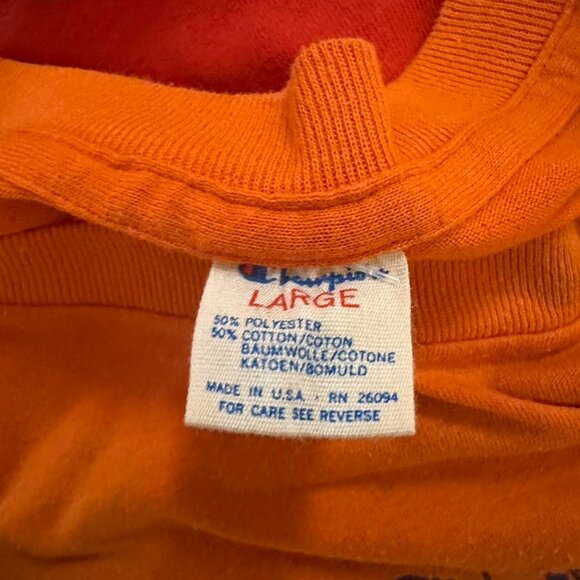 Vintage 80s Denver Broncos NFL Orange Champion Tee - Picture 3 of 4